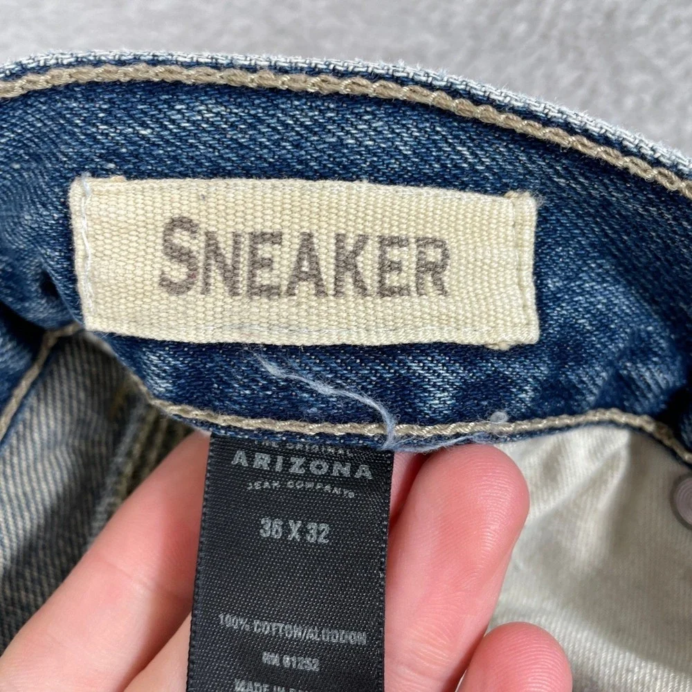 Arizona Jean Co Sneaker Jeans Mens 36x32 Blue Y2K Baggy Wide Leg Skater Denim